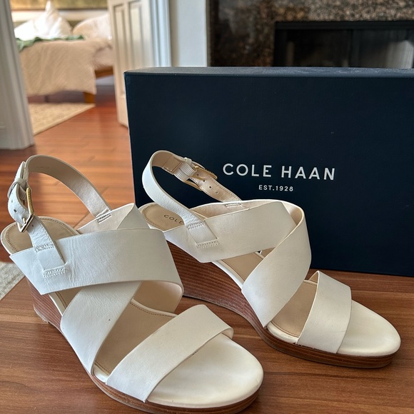 Cole Haan White Penelope Wedge - Picture 1 of 3